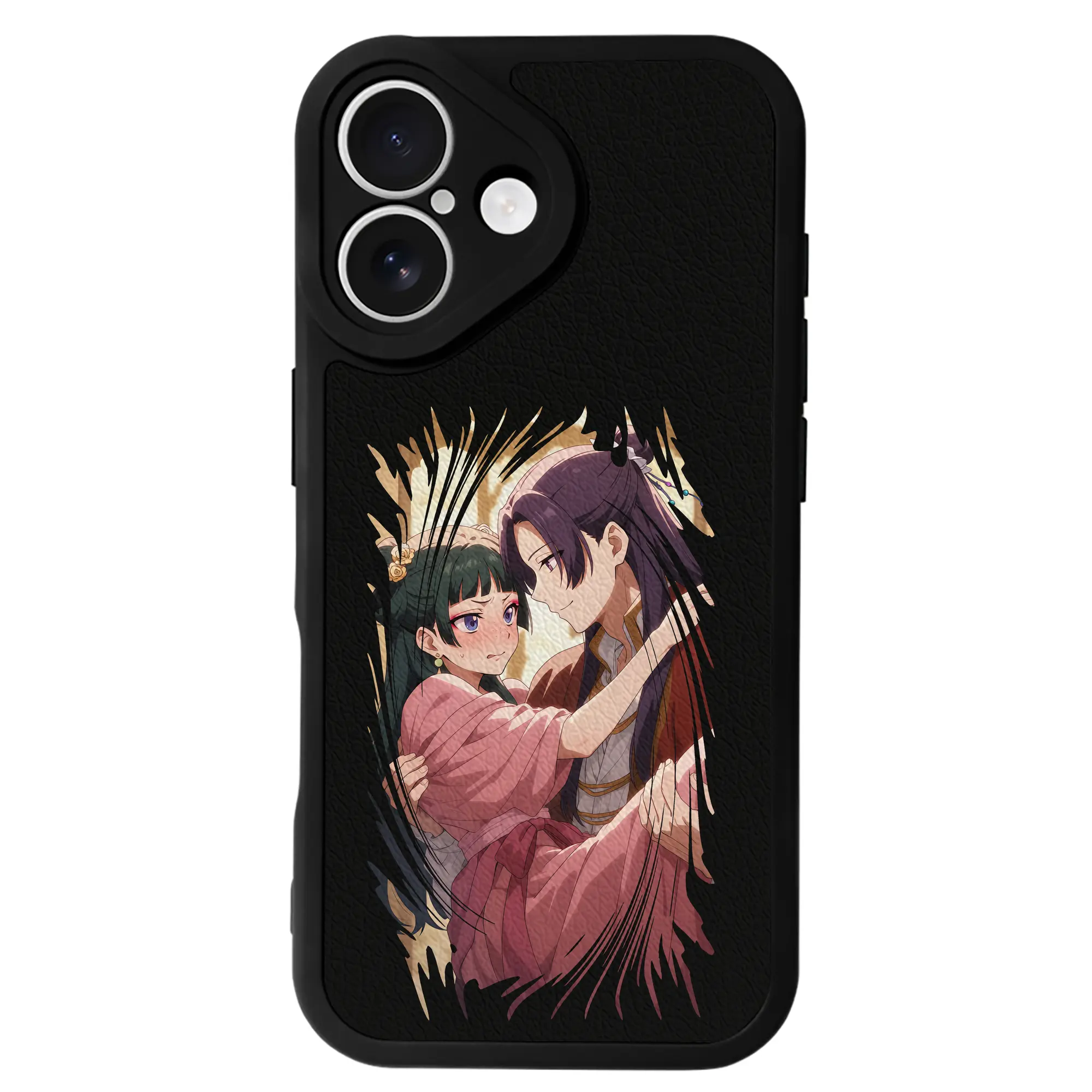 薬屋のひとりごと グッズ,壬氏 - IPhone 16シリーズ対応 ・ シリコンスマホケース ・ レザー調 ・ 高精度フィット ・ 耐衝撃 ・ ワイヤレス充電対応 ・ 精密カット